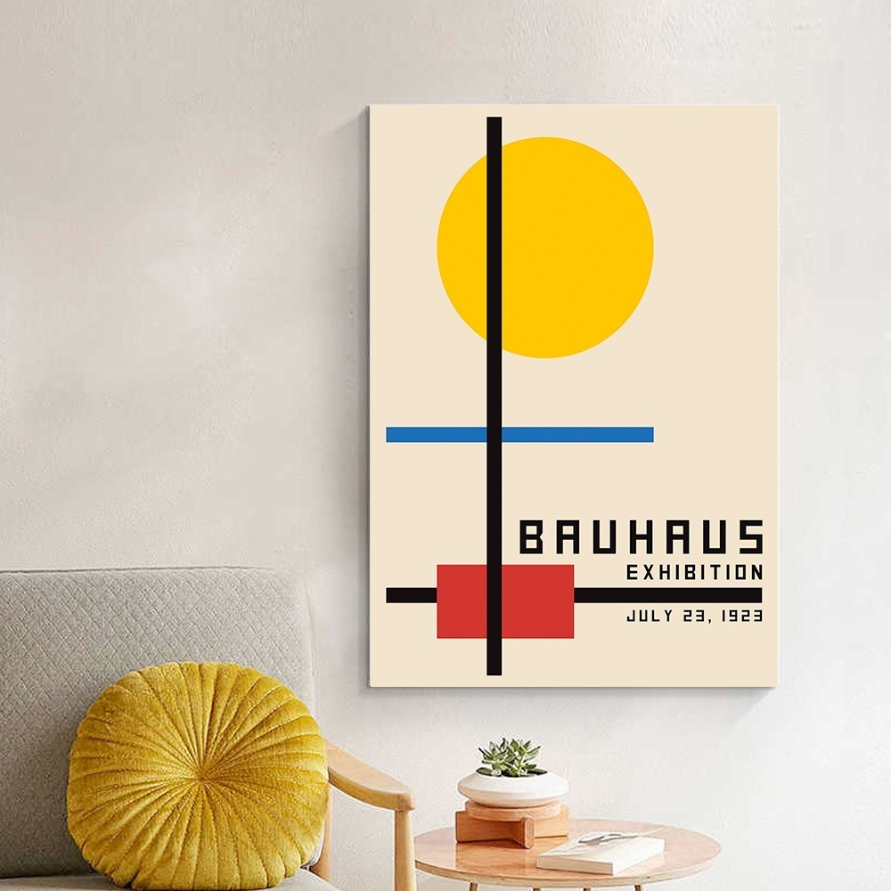 Cuadro Bauhaus Arte Mid Century  Lienzo Canvas 4 Modelos