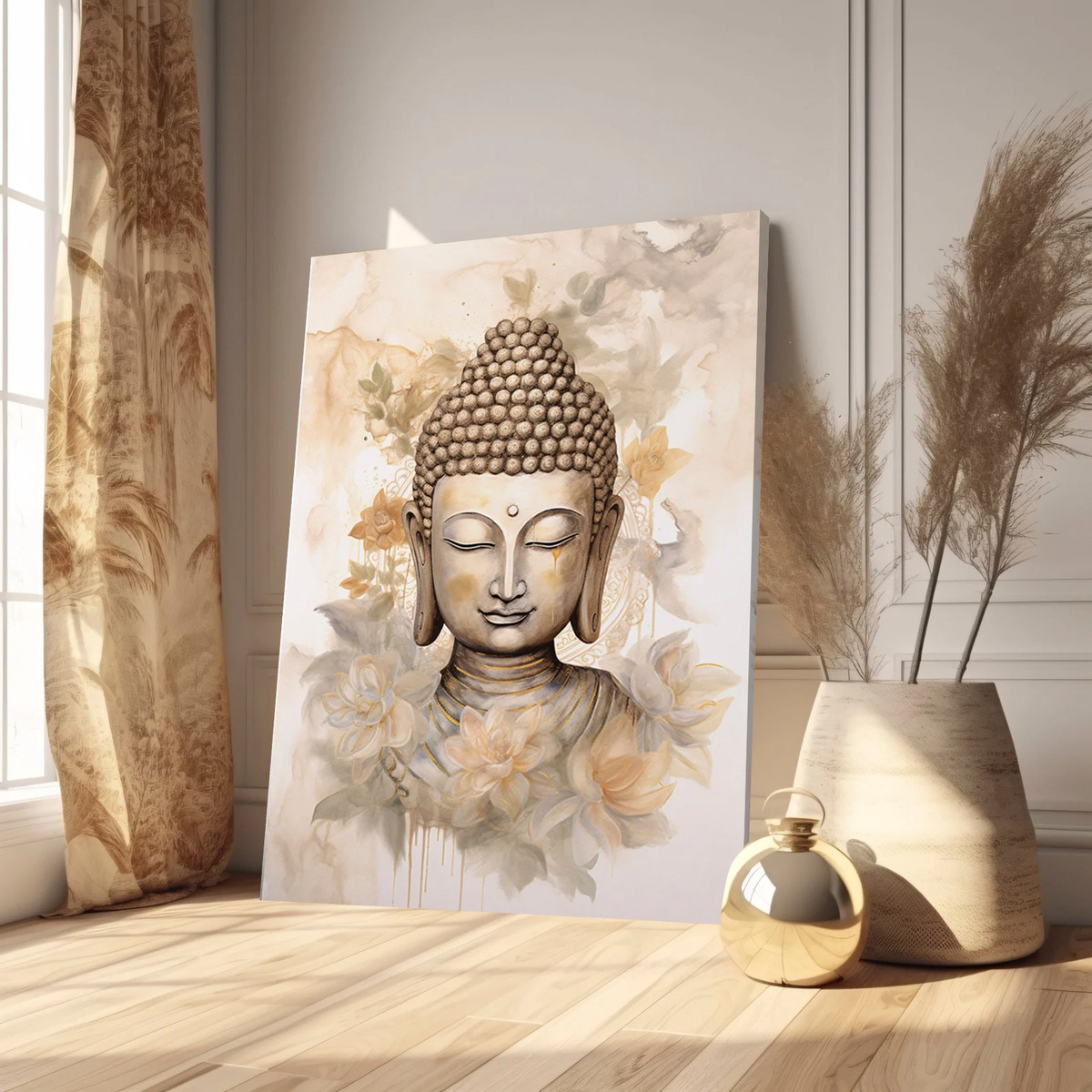 Cuadro Buda Pintura Moderno Decorativo Lienzo Canvas 120x90