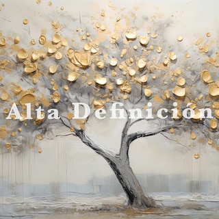 Foto 3 | Cuadro Decogaleria Arbol Dorado Abstracto Moderno 140x70 Cm.