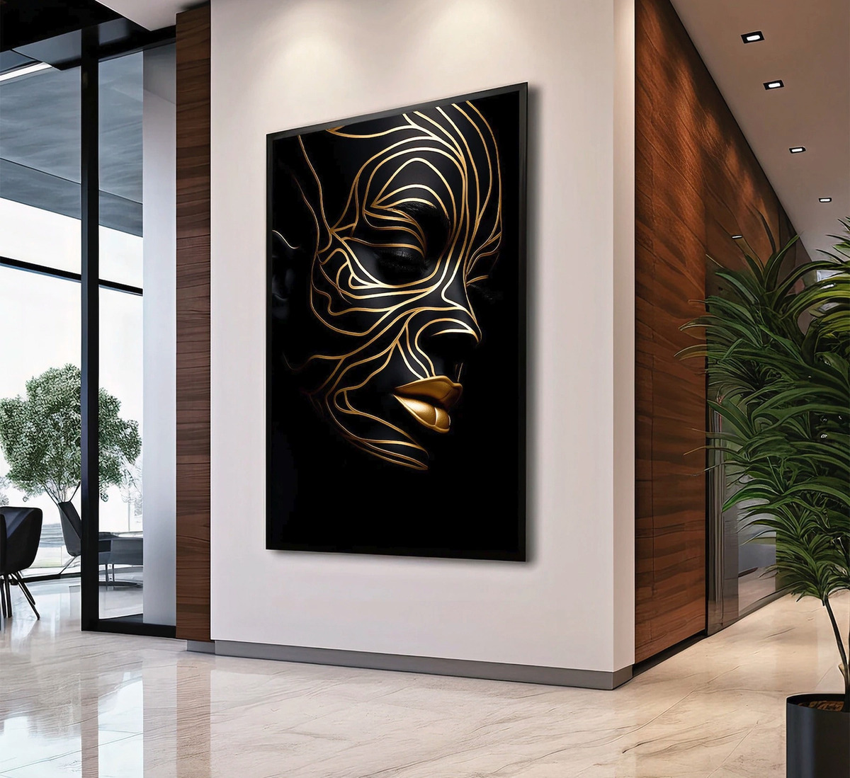 Foto 4 | Cuadro Mujer Africana Moderno En Canvas Opción De Marco Hd