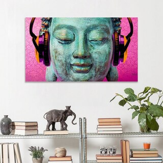 Foto 2 | Cuadro Canvas Buda Con Audífonos 2 Opciones De Color Lienzo