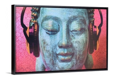 Foto 5 | Cuadro Canvas Buda Con Audífonos 2 Opciones De Color Lienzo