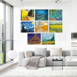Foto 1 | Set 8 Cuadros Arte Van Gogh En Lienzo Canvas Con Bastidor