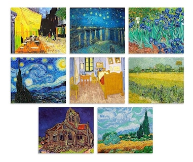 Foto 2 | Set 8 Cuadros Arte Van Gogh En Lienzo Canvas Con Bastidor