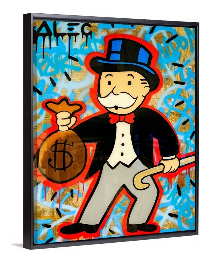 Foto 5 pulgar | Cuadros Alec Monopoly En Canvas Graffiti Art Urban Modernos