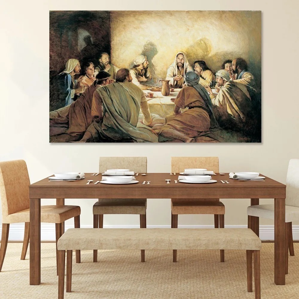 Foto 4 pulgar | Cuadro Decorativo Ultima Cena. Cuadro Canvas De Algodón.