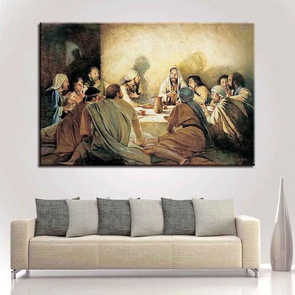 Foto 4 | Cuadro Decorativo Ultima Cena. Cuadro Canvas De Algodón.
