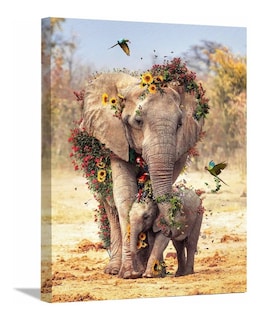 Foto 1 | Cuadros Decorativos Animales León Elefante Jirafa Canvas 4k