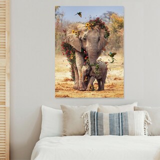 Foto 4 | Cuadros Decorativos Animales León Elefante Jirafa Canvas 4k