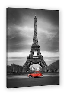 Foto 2 | Cuadro Paris Auto Rojo Canvas Hd Calidad De Galeria Grande
