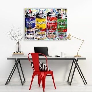 Foto 1 | Cuadro Alec Monopoly En Canvas Spray Grafitti Tomato Soup