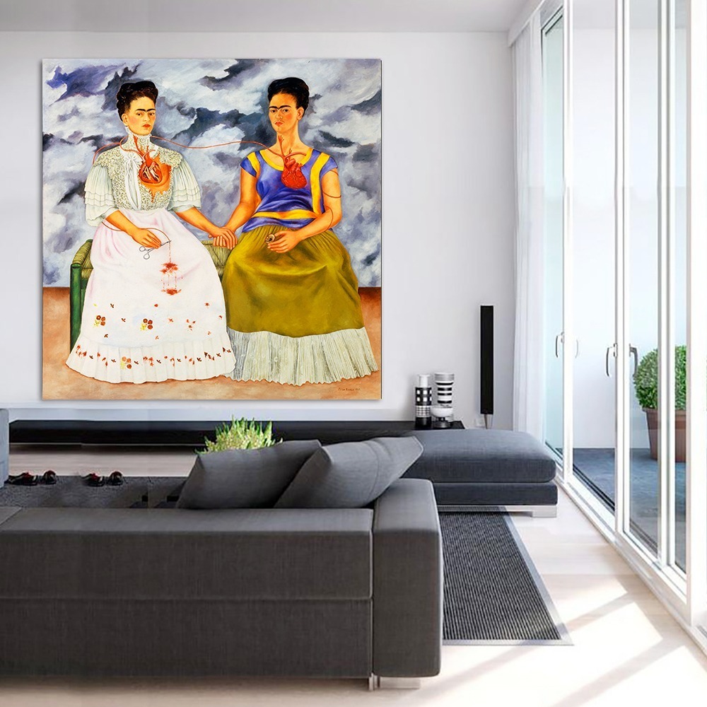 Foto 5 | Cuadro Las 2 Fridas Kahlo Lienzo Canvas Arte Mexicano