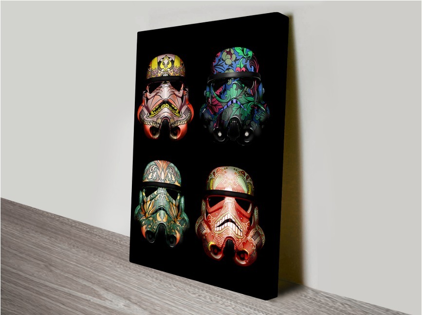 Foto 2 pulgar | Cuadro Star Wars Pop Art Stormtrooper Canvas Envio Gratis