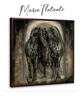 Foto 2 | Cuadro Pintura Caballos Moderno Estilo Oleo En Canvas