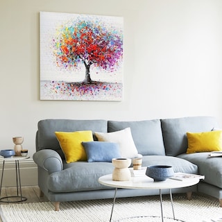 Foto 2 | Cuadro Decorativo Arbol Colores Hecho En Canvas Con Bastidor