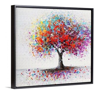 Foto 3 | Cuadro Decorativo Arbol Colores Hecho En Canvas Con Bastidor