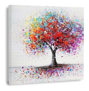 Foto 4 | Cuadro Decorativo Arbol Colores Hecho En Canvas Con Bastidor