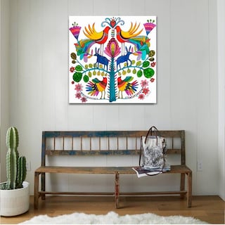 Foto 2 | Cuadros Arte Mexicano Otomi Huichol Calidad En Lienzo Canvas Algodón Tintas Ecologicas