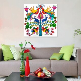 Foto 3 | Cuadros Arte Mexicano Otomi Huichol Calidad En Lienzo Canvas Algodón Tintas Ecologicas