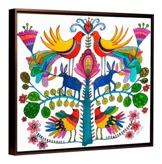 Foto 4 | Cuadros Arte Mexicano Otomi Huichol Calidad En Lienzo Canvas Algodón Tintas Ecologicas