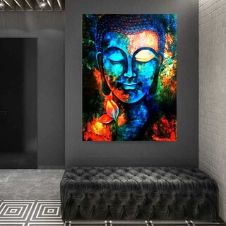 Foto 2 | Cuadro Buda Moderno Abstracto Colores Canvas Zen Yoga