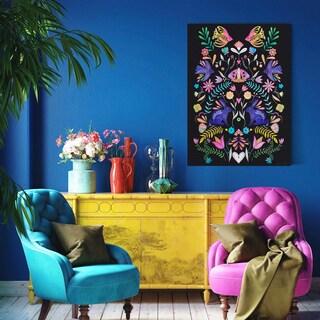 Foto 1 | Flores Tradicionales Folclore Moderno Boho En Lienzo Canvas