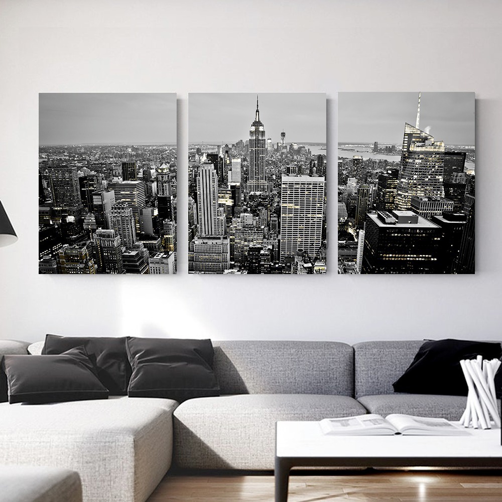 Foto 3 pulgar | Cuadros Panorámicos Ciudades Varios Modelos En Lienzo Canvas