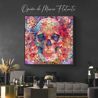 Foto 3 | Cuadro Canvas Elefantes Dia De Muertos 80x80.