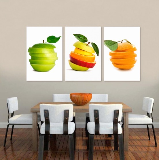 Foto 3 pulgar | Cuadros Decorativos Para Comedor En Lienzo Canvas Estilo Galeria Listos Para Colgar Tintas Ecologica Color Multicolor