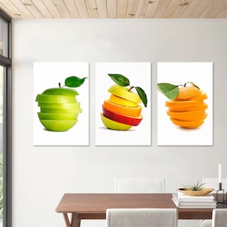 Foto 3 | Cuadros Decorativos Para Comedor En Lienzo Canvas Estilo Galeria Listos Para Colgar Tintas Ecologica Color Multicolor