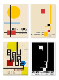 Foto 3 | Cuadro Bauhaus Arte Mid Century Lienzo Canvas 4 Modelos