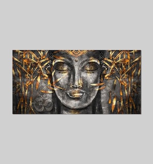 Foto 4 | Cuadro Decorativo Canvas Buda Con Dorado 70x140cm