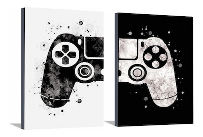Foto 1 | Decoracion Gamer Joystick Acuarela Set Cuadros Playstation