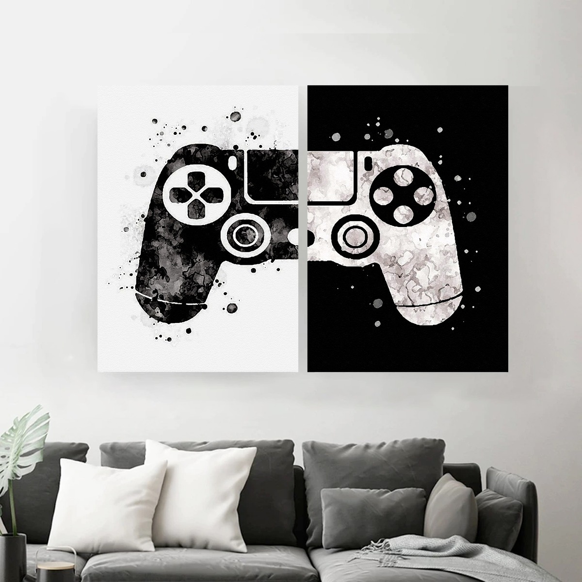 Foto 3 pulgar | Decoracion Gamer Joystick Acuarela Set Cuadros Playstation