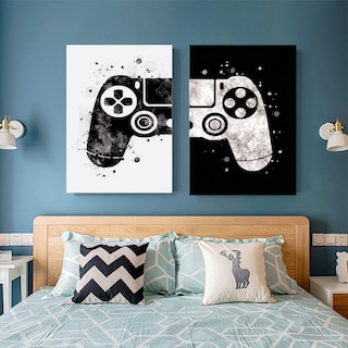 Foto 3 | Decoracion Gamer Joystick Acuarela Set Cuadros Playstation