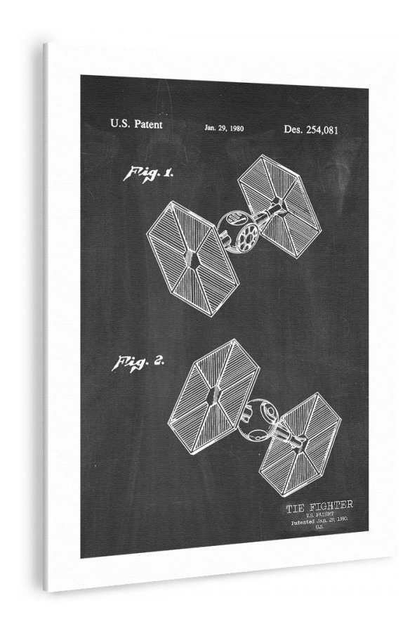 Foto 4 | 3 Cuadro Patente Millenium Falcon Star Wars Decorativo 50x70