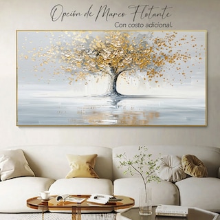 Foto 3 | Cuadro Decorativo Arbol De La Vida Estilo Dorado Moderno Hd