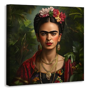 Foto 3 | Cuadro Canvas Frida Kahlo Grande En Lienzo Artistico Con Bastidor Tintas Ecológicas Alta Calidad