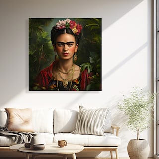 Foto 4 | Cuadro Canvas Frida Kahlo Grande En Lienzo Artistico Con Bastidor Tintas Ecológicas Alta Calidad