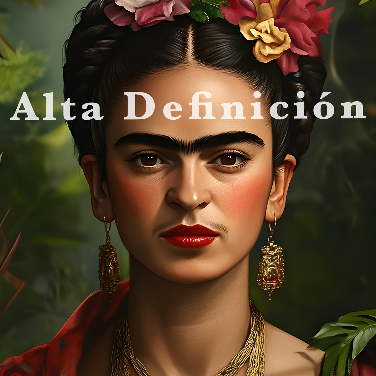 Foto 6 pulgar | Cuadro Canvas Frida Kahlo Grande En  Lienzo Artistico Con Bastidor Tintas Ecológicas Alta Calidad