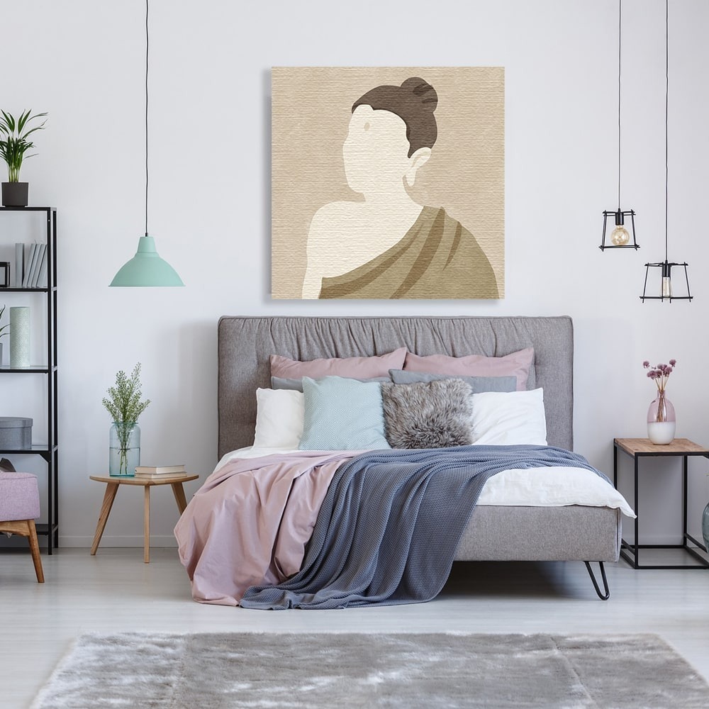 Cuadro Buda Minimalista Zen Moderno Hecho En Lienzo Canvas