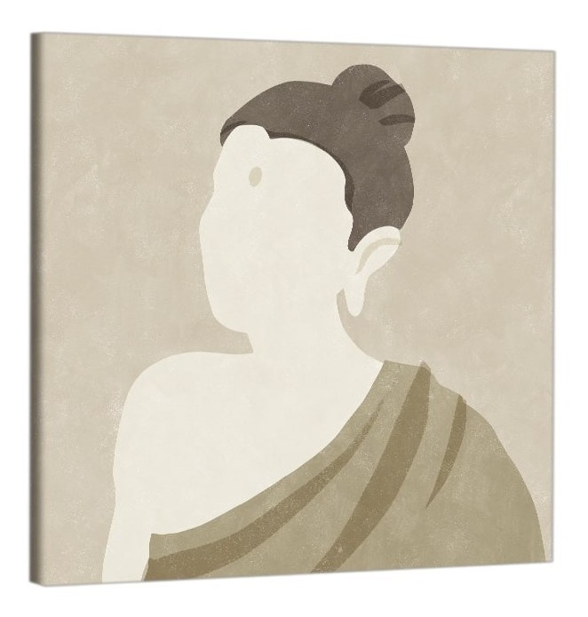 Foto 2 | Cuadro Buda Minimalista Zen Moderno Hecho En Lienzo Canvas