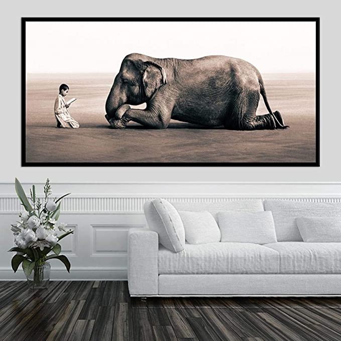 Foto 3 pulgar | Cuadro Aashes And Snow Elefante Niño Gregory Colbert Canvas