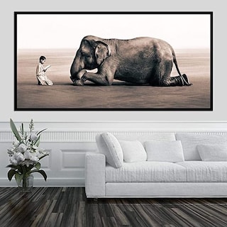 Foto 2 | Cuadro Aashes And Snow Elefante Niño Gregory Colbert Canvas
