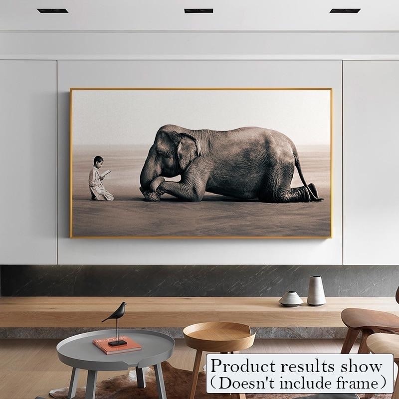 Foto 5 pulgar | Cuadro Aashes And Snow Elefante Niño Gregory Colbert Canvas