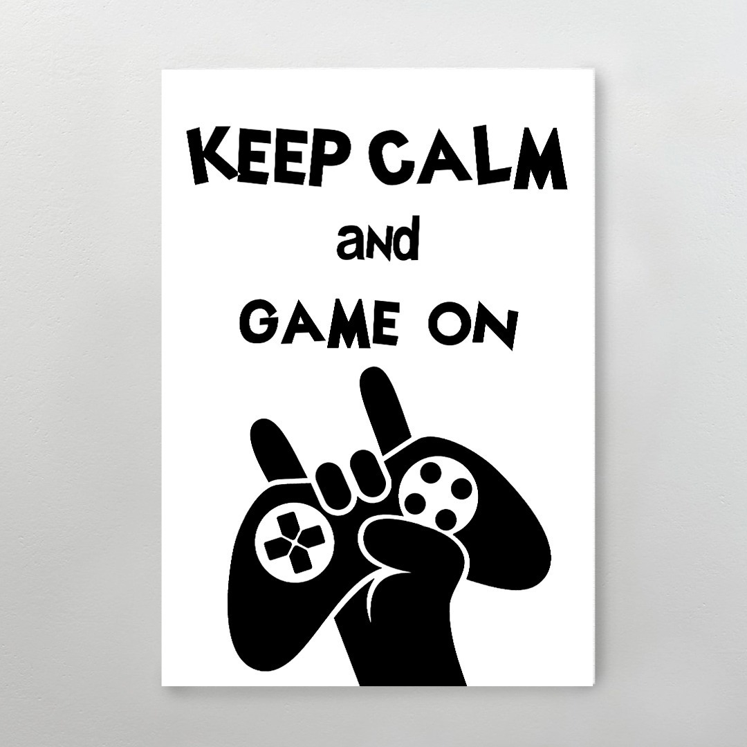 Foto 4 pulgar | Decoracion Gamer Cuadro Decorativo Gamer Keep Calm