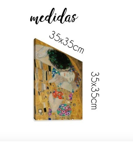 Foto 5 pulgar | Set 8 Cuadros  Arte En Lienzo Canvas El Beso Y Más De Klimt