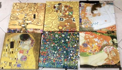Foto 5 | Set 8 Cuadros Arte En Lienzo Canvas El Beso Y Más De Klimt