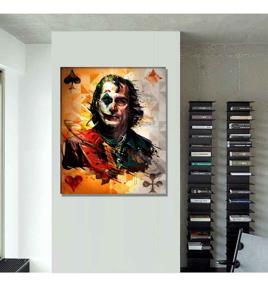 Cuadro Decorativo Joker Movie En Lienzo Canvas Con Bastidor Color Multicolor