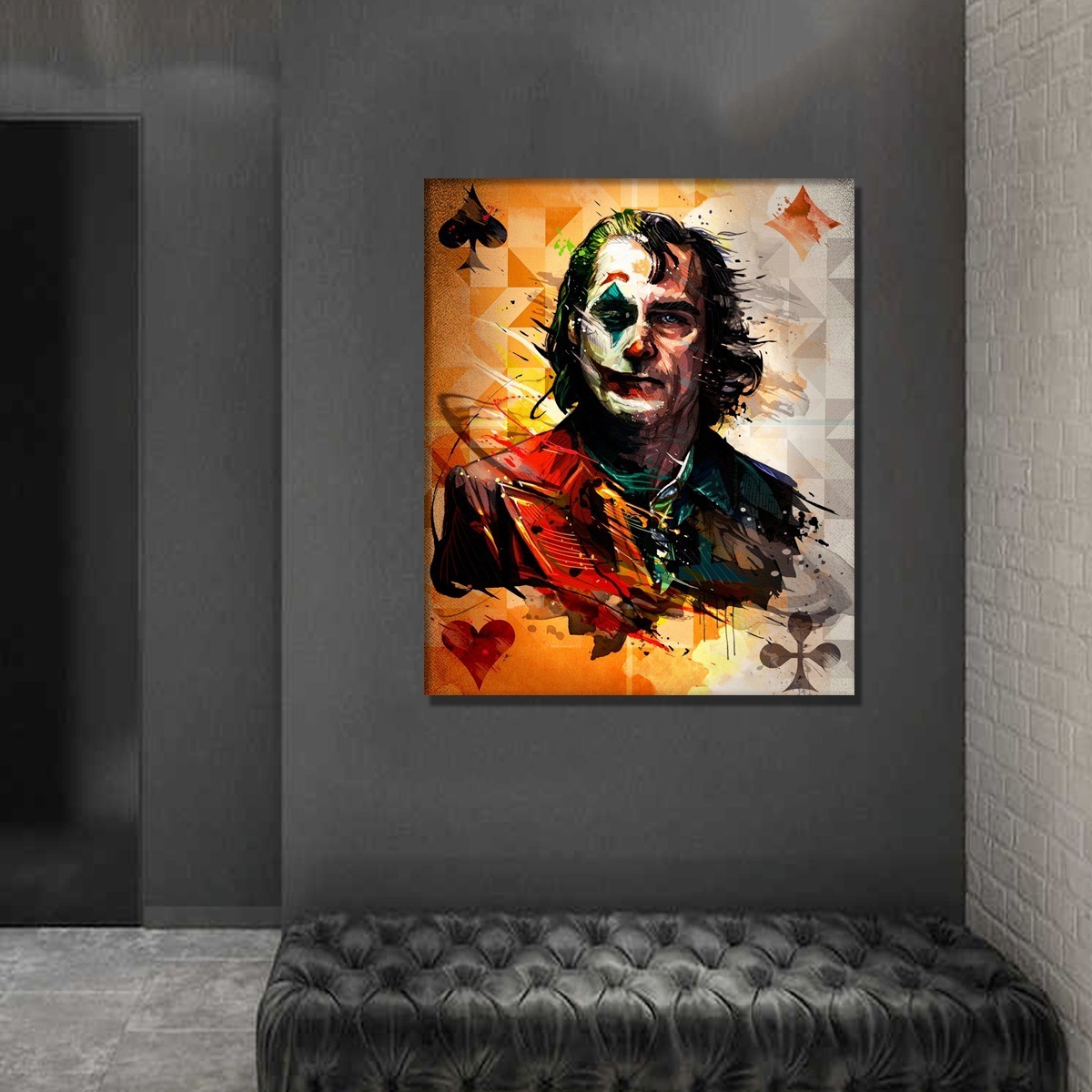 Foto 3 pulgar | Cuadro Decorativo Joker Movie En Lienzo Canvas Con Bastidor Color Multicolor